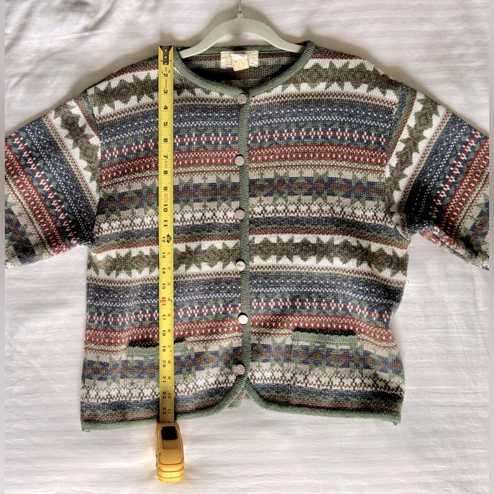 Vintage Fair Isle Cardigan Sweater - Picture 9 of 11
